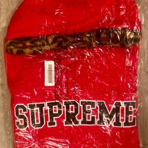 Supreme Leopard Trim Hooded Sweatshirt
